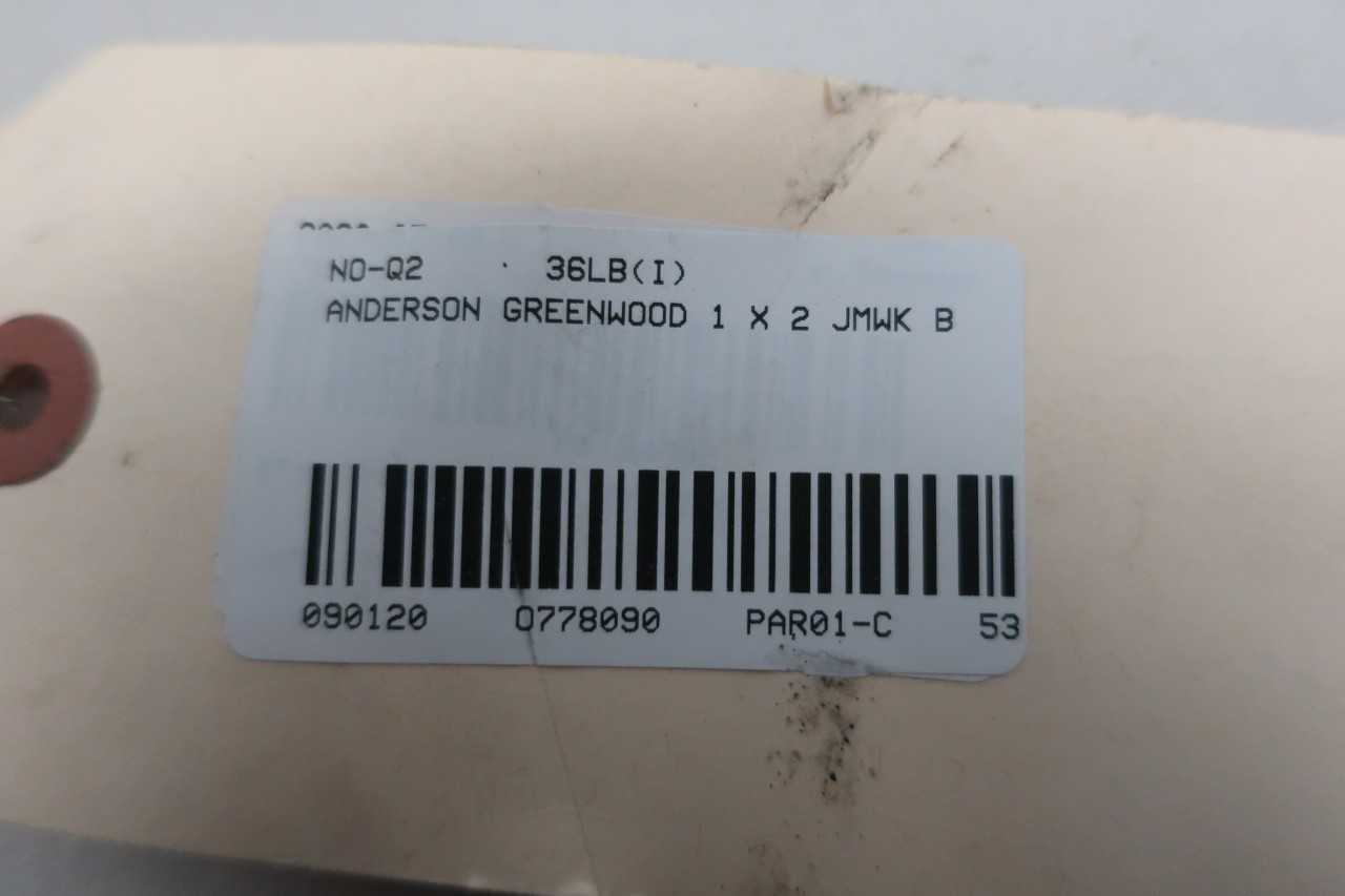 ANDERSON GREENWOOD JMWK-B STAINLESS RELIEF VALVE 1475PSI 1IN X 2IN - RELIEF VALVE