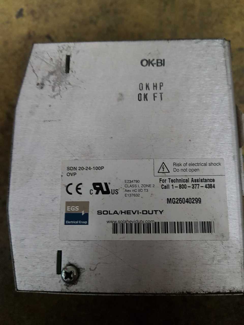 Lot of 15 SOLA SDN 20-24-100P Power Supply - ELECTRICAL COMPONENTS