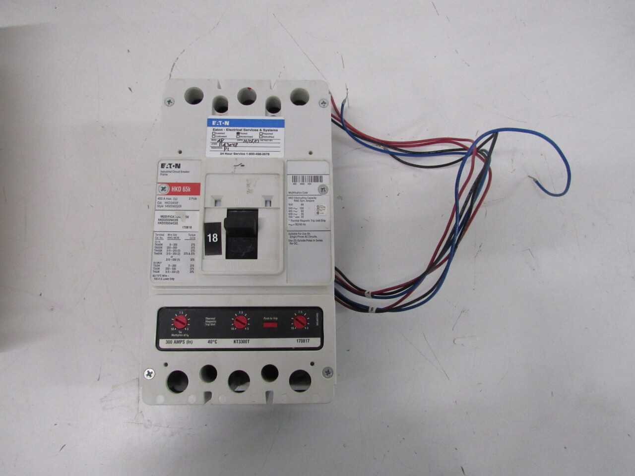 Quantity of 1x HKD3300WC05 MCCB/Molded Case Circuit Breaker - CIRCUIT BREAKERS