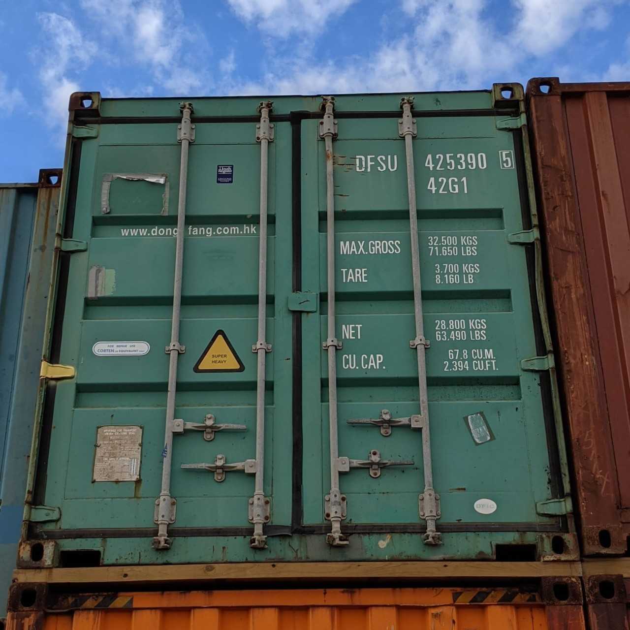 DONG FANG 40FT STANDARD CUBE SHIPPING CONTAINER - INDUSTRIAL PARTS
