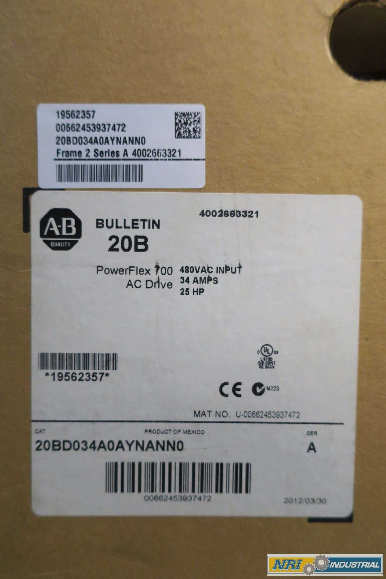 ALLEN BRADLEY POWERFLEX 700 25HP AC DRIVE - MOTOR DRIVES
