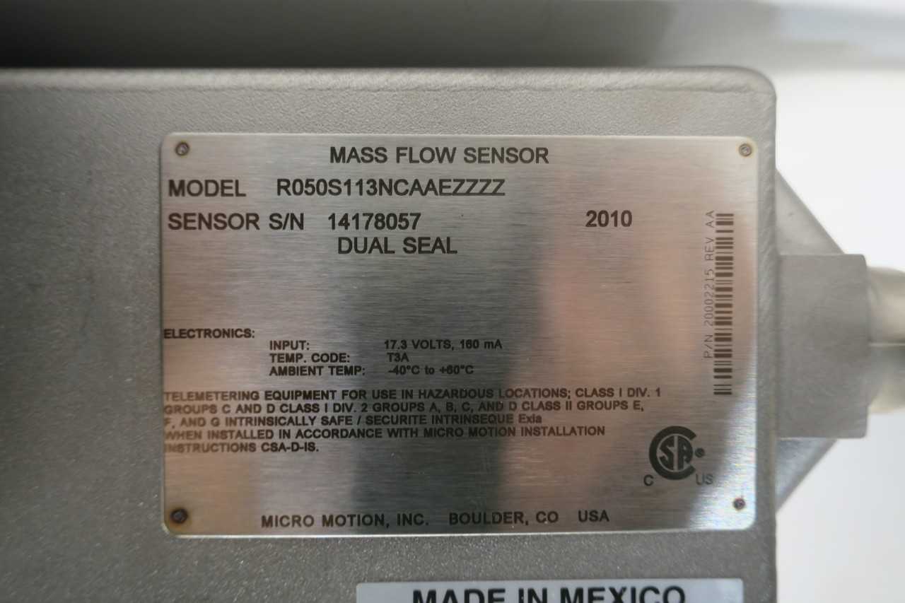 MICRO MOTION R050S FLOW METER - INSTRUMENTATION
