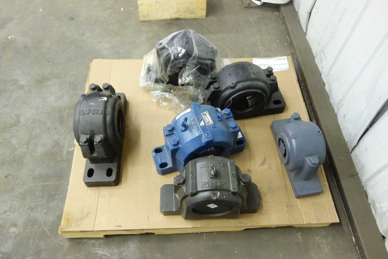 PALLET OF ASSORTED SPLIT CASE PILLOW BLOCK BEARING HOUSINGS - BEARINGS