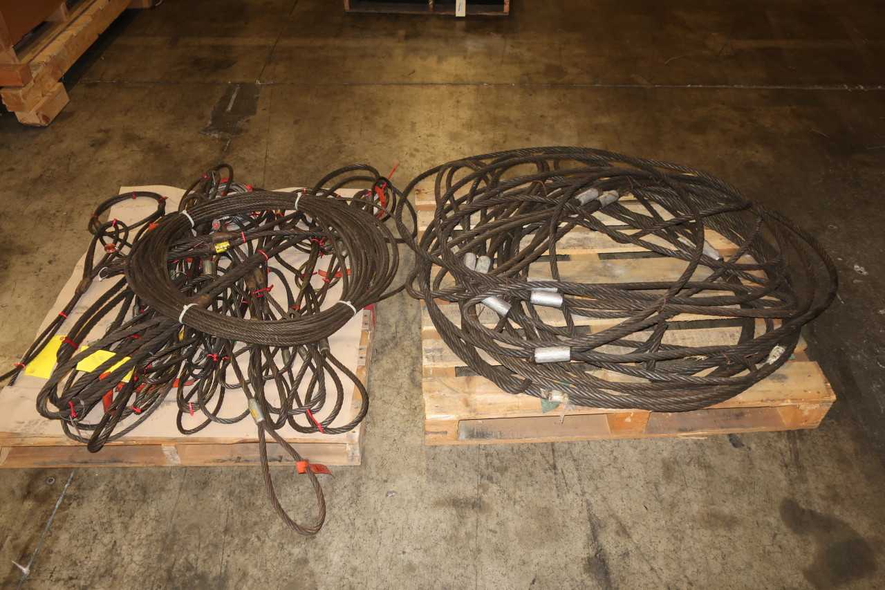 2 PALLETS OF ASSORTED HOISTING CABLES LIFTALL SLING & SUPPLE ALL-LIFT - LIFTING EQUIPMENT