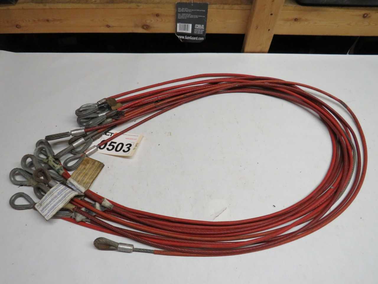 LOT OF 11 ASSORTED NORTH 6' CABLE SLINGS FP02/6' - HAND TOOLS