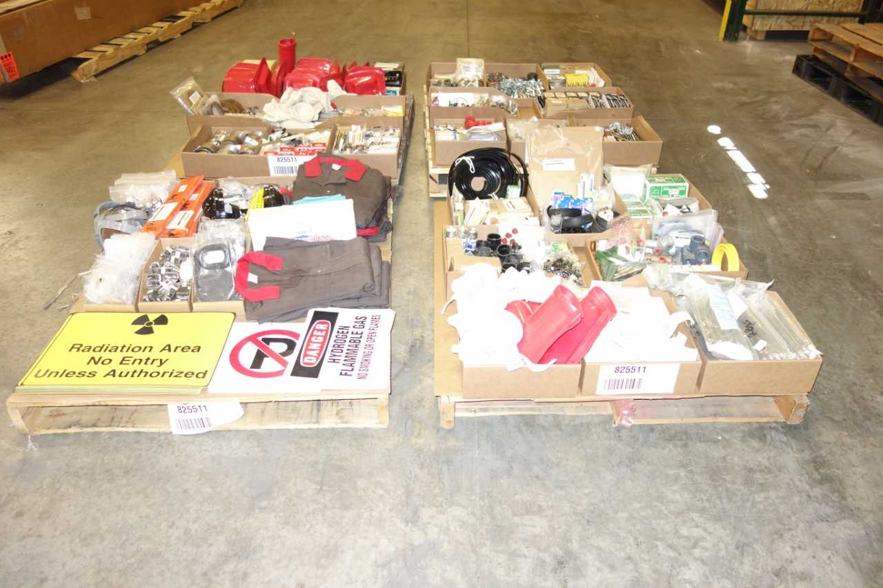 4 PALLETS OF ASSORTED MISCELLANEOUS INDUSTRIAL SURPLUS - ELECTRICAL COMPONENTS