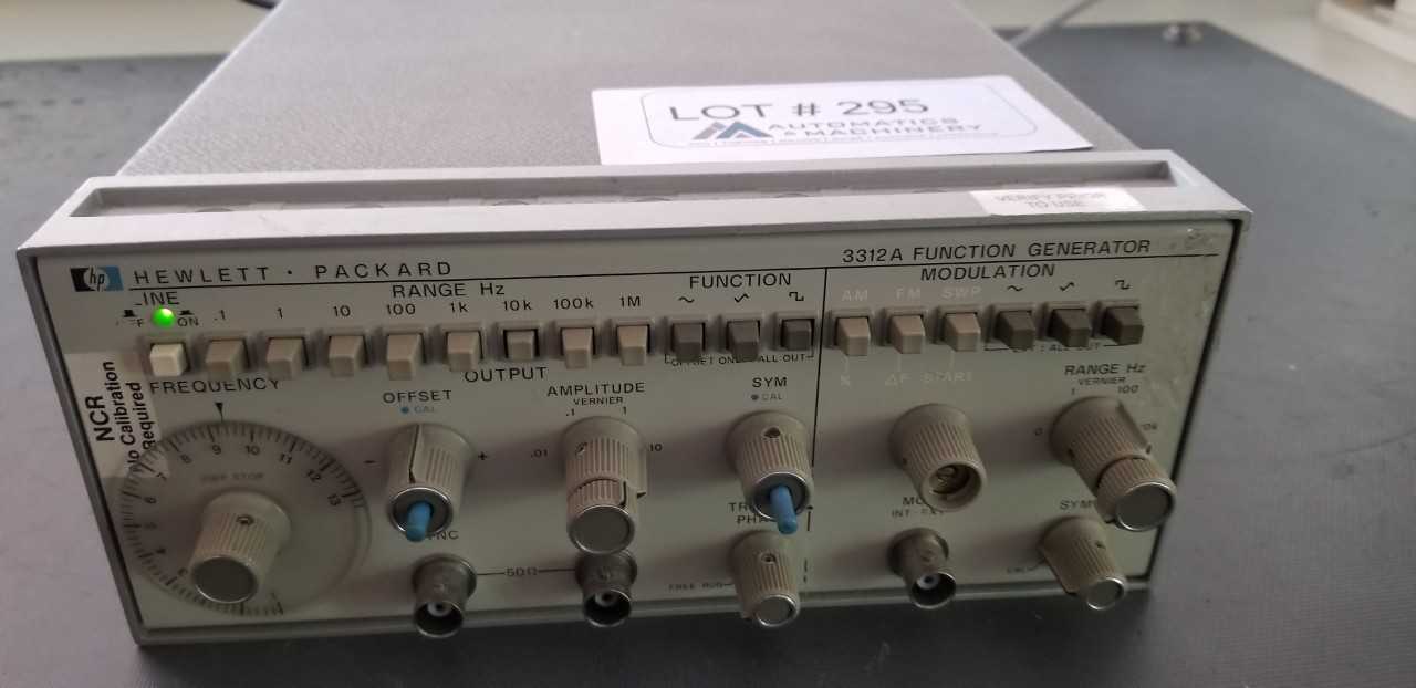 HP 3312A Function Generator - METAL INSPECTION EQUIPMENT HP 3312A Function Generator - METAL INSPECTION EQUIPMENT