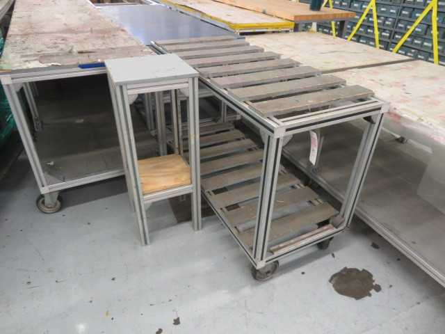 Aluminum Cart on Wheels (2) lot - MISCELLANEOUS