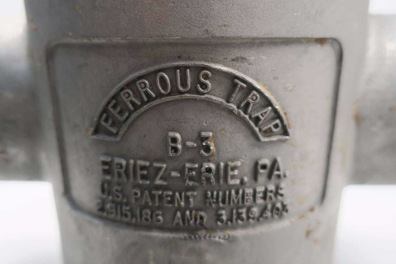 ERIEZ B-3 MAGNETIC FERROUS TRAP 3 IN NPT MALE SANITARY STAINLESS - MISCELLANEOUS