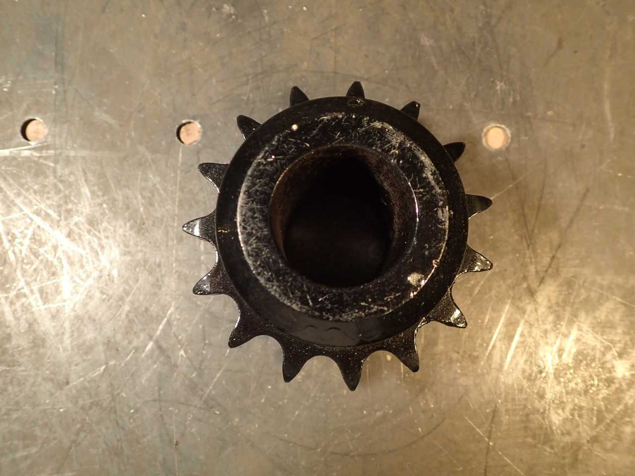 40C15 #40 Steel Chain Sprocket: 15-Tooth, 1-1/4" Bore, 2-1/4" Thick Hub, NOS - SPROCKET