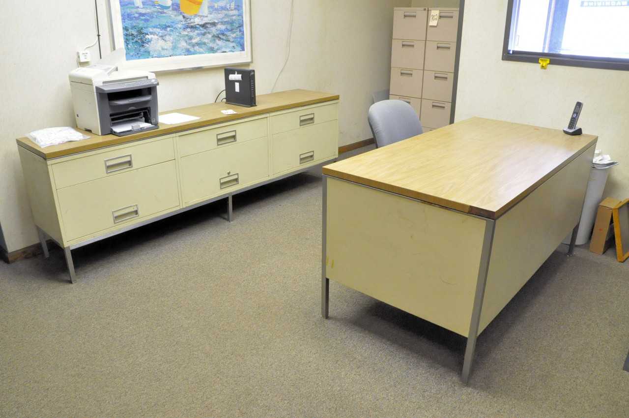 1 Desk 1 Credenza and 3 File Cabinets in 1 Office - PLANT & FACILITY EQUIPMENT