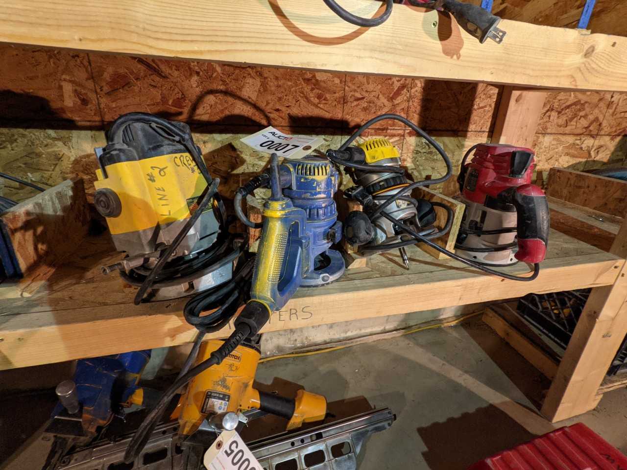 Lot of 4 Corded Router - ELECTRIC POWER TOOLS