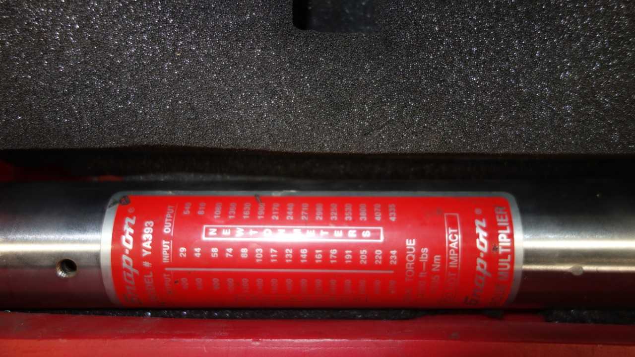 SNAP-ON YA393 TORQUE MULTIPLIER KIT - HAND TOOLS