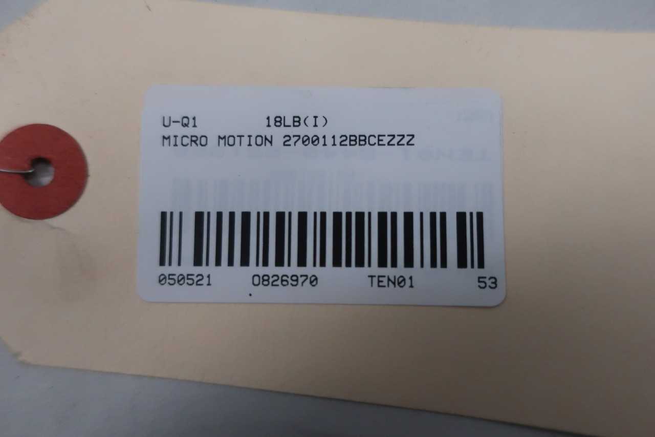 MICRO MOTION 2700I12BBCEZZZ H050S322NCACEZZZZ 18-100V-DC FLOW TRANSMITTER - INSTRUMENTATION