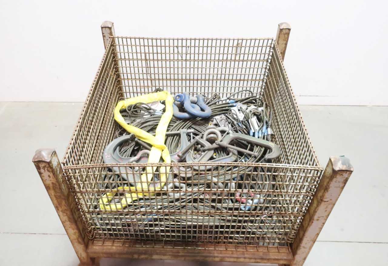 STEEL SLINGS, LIFTING SHACKLES, C-CLAMPS WITH STEEL CAGE - LIFTING EQUIPMENT