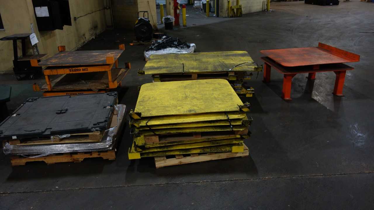 7 STACKS OF ASSORTED TURNTABLES & COMPONENTS, 1000LBS, MAGNUM, ECONO LIFT - MATERIAL HANDLING
