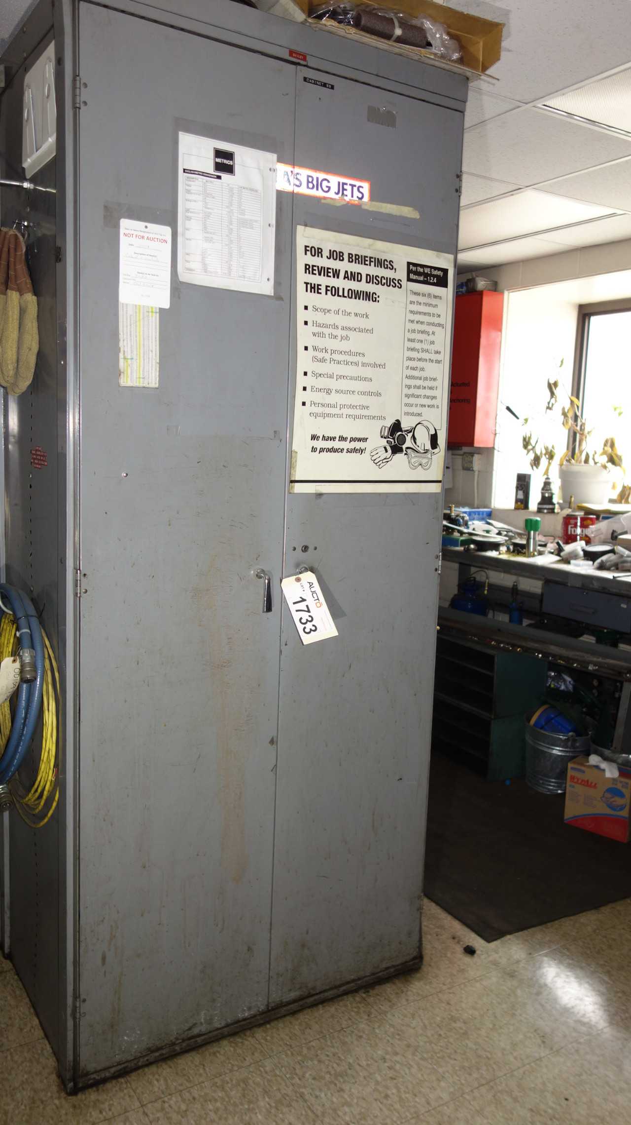 CABINET WITH CONTENTS, ASCO RED HAT SOLENOID VALVES - ELECTRICAL COMPONENTS