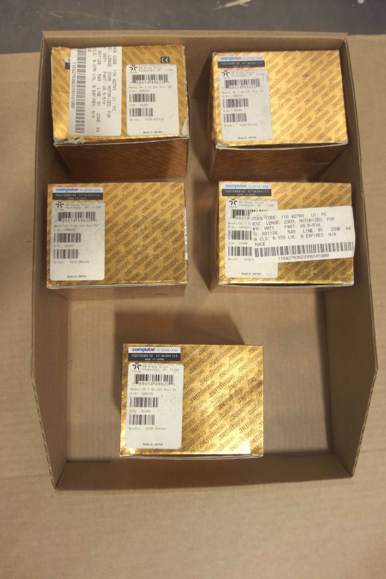 LOT OF 5 COMPUTAR TV ZOOM LENS - POLISHING MACHINES