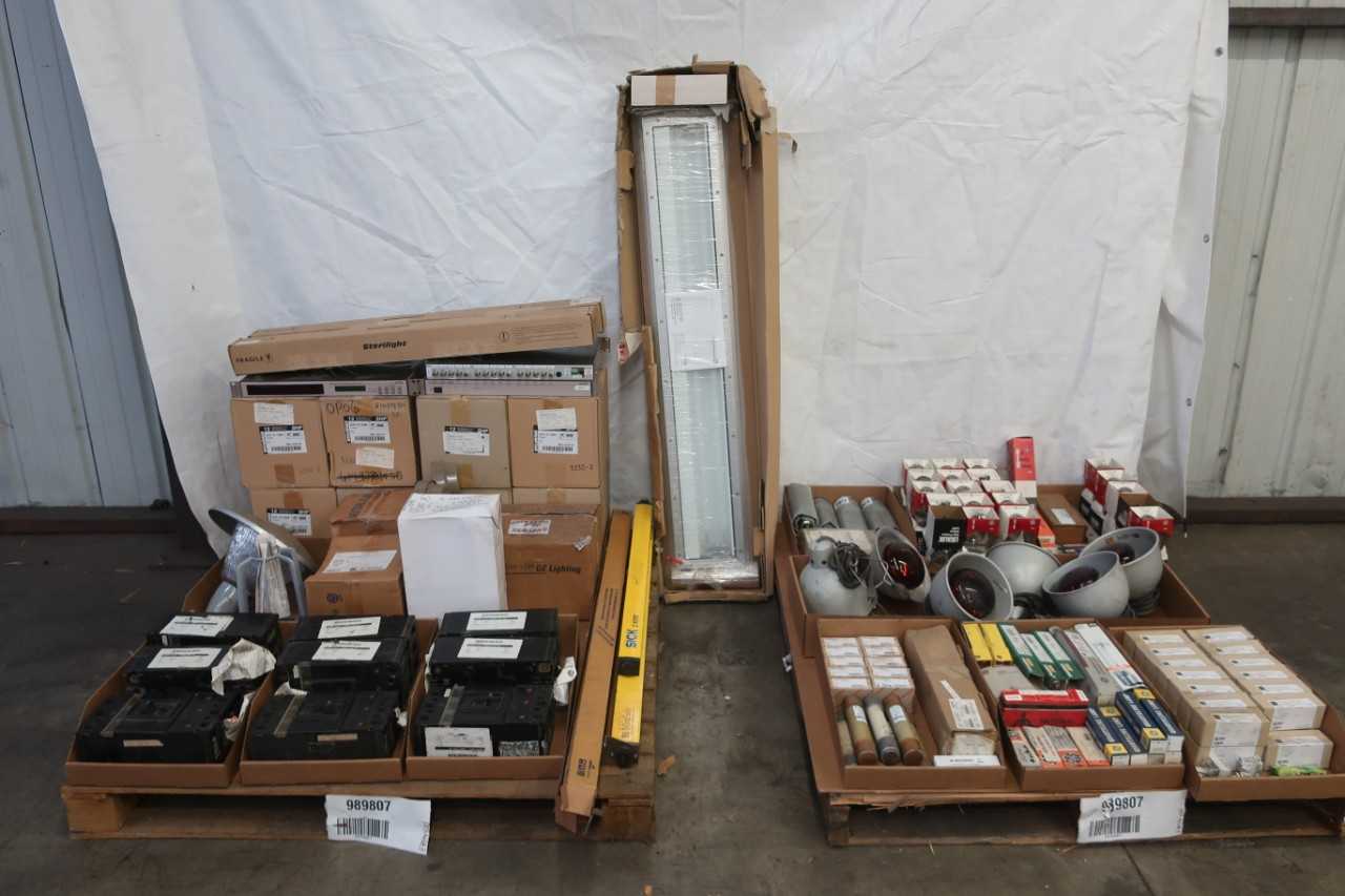 4 PALLETS OF ASSORTED ELECTRICAL - ELECTRICAL COMPONENTS
