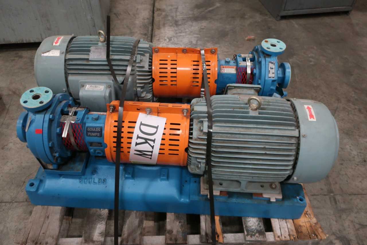 LOT OF 2 GOULD 3196 1X1.50-8 PUMP ASSEMBLIES - PUMPS