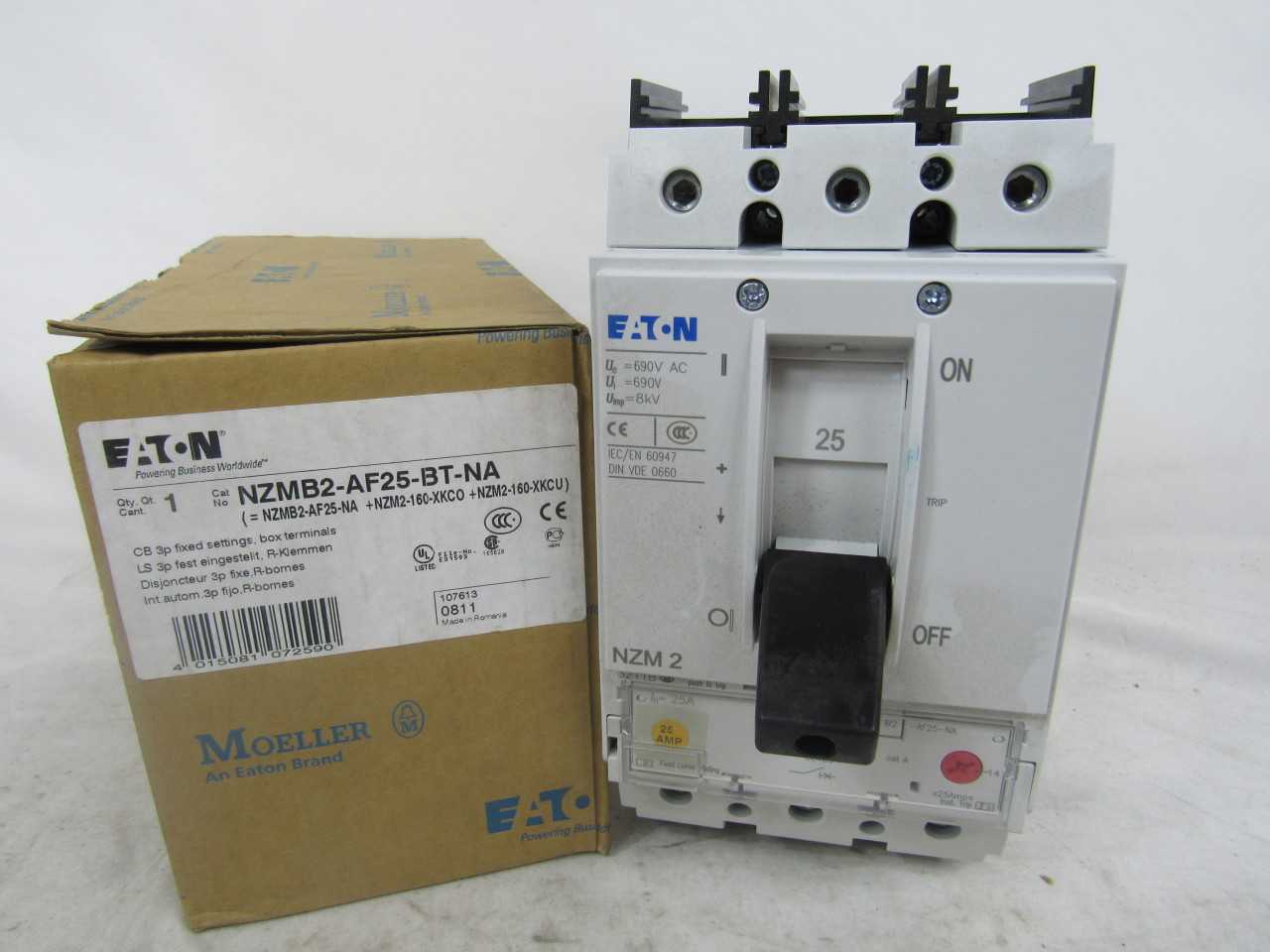 Quantity of 1x NZMB2-AF25-BT-NA MCCB/Molded Case Circuit Breakers - CIRCUIT BREAKERS