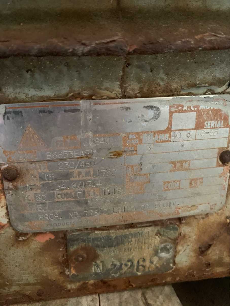 15 HP 1800 RPM 284U Frame Delco Motor - ELECTRIC MOTORS