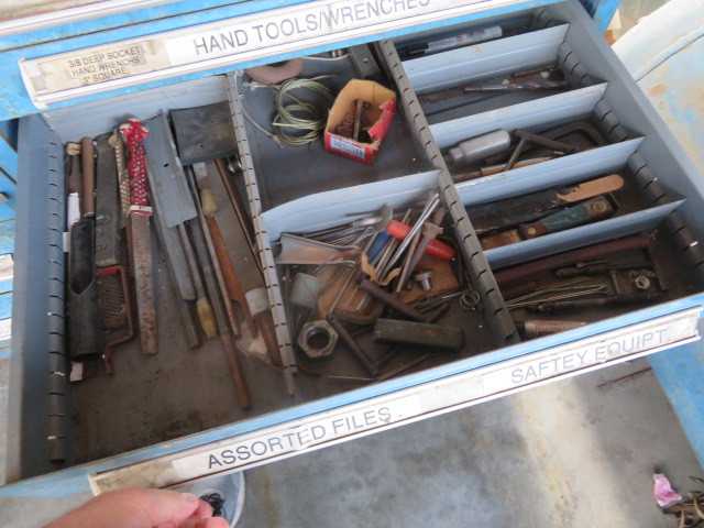Air Compressor, (2) Drawer Cabinet w/Contents and Tool Box - TOOL STORAGE