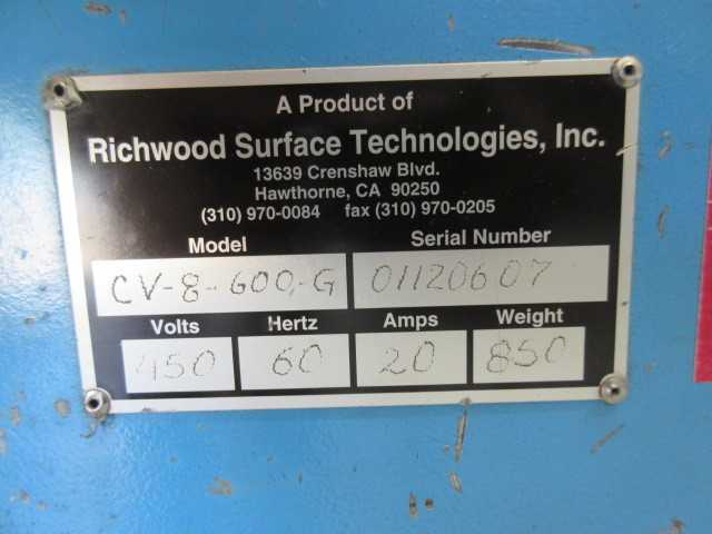 RICHWOOD CONTROLLED VILOCITY FINISHING SYSTEM - MACHINING ACCESSORIES & TOOLING