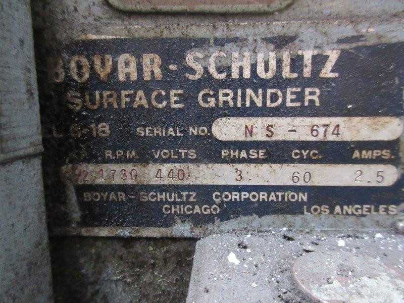 BOYAR-SCHULTZ MANUAL SURFACE GRINDER - GRINDING MACHINES