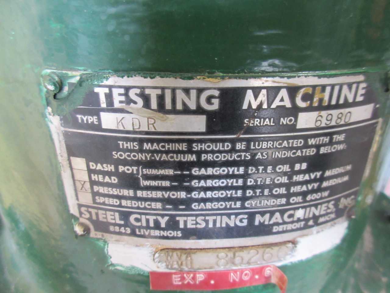 STEEL CITY BRINELL HARDNESS TESTER - PROCESS EQUIPMENT