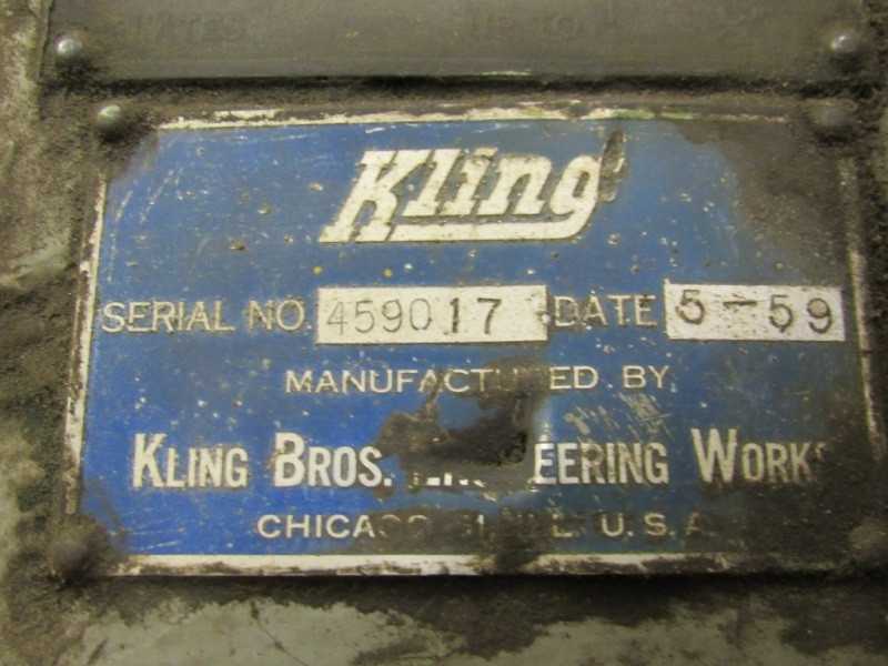 KLING MECHANICAL IRONWORKER - MACHINING ACCESSORIES & TOOLING
