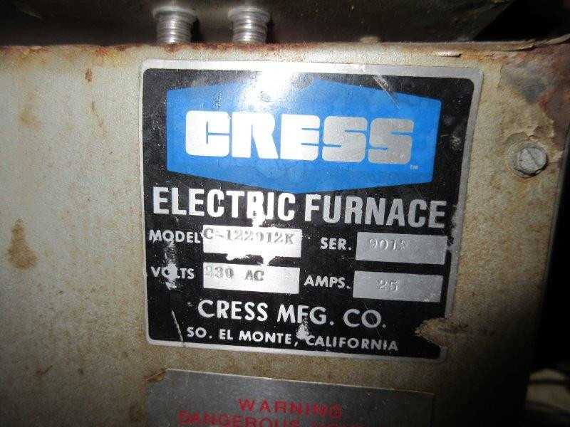 CRESS BENCH TOP ELECTRIC HEATREAT OVEN - MACHINING ACCESSORIES & TOOLING