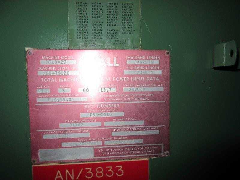 DoALL 3613-20 VERTICAL BAND SAW - METAL SAWS