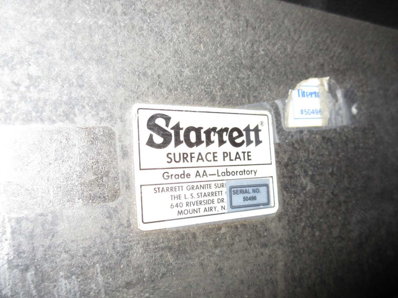 STARRET GRANITE SURFACE PLATE - PROCESS EQUIPMENT