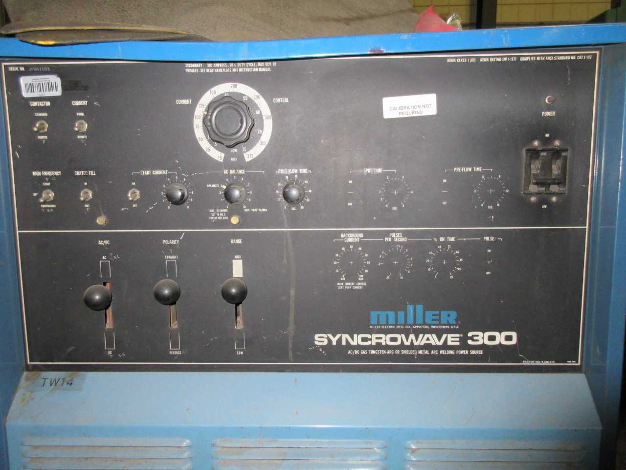 Miller Syncrowave 300 - MISCELLANEOUS