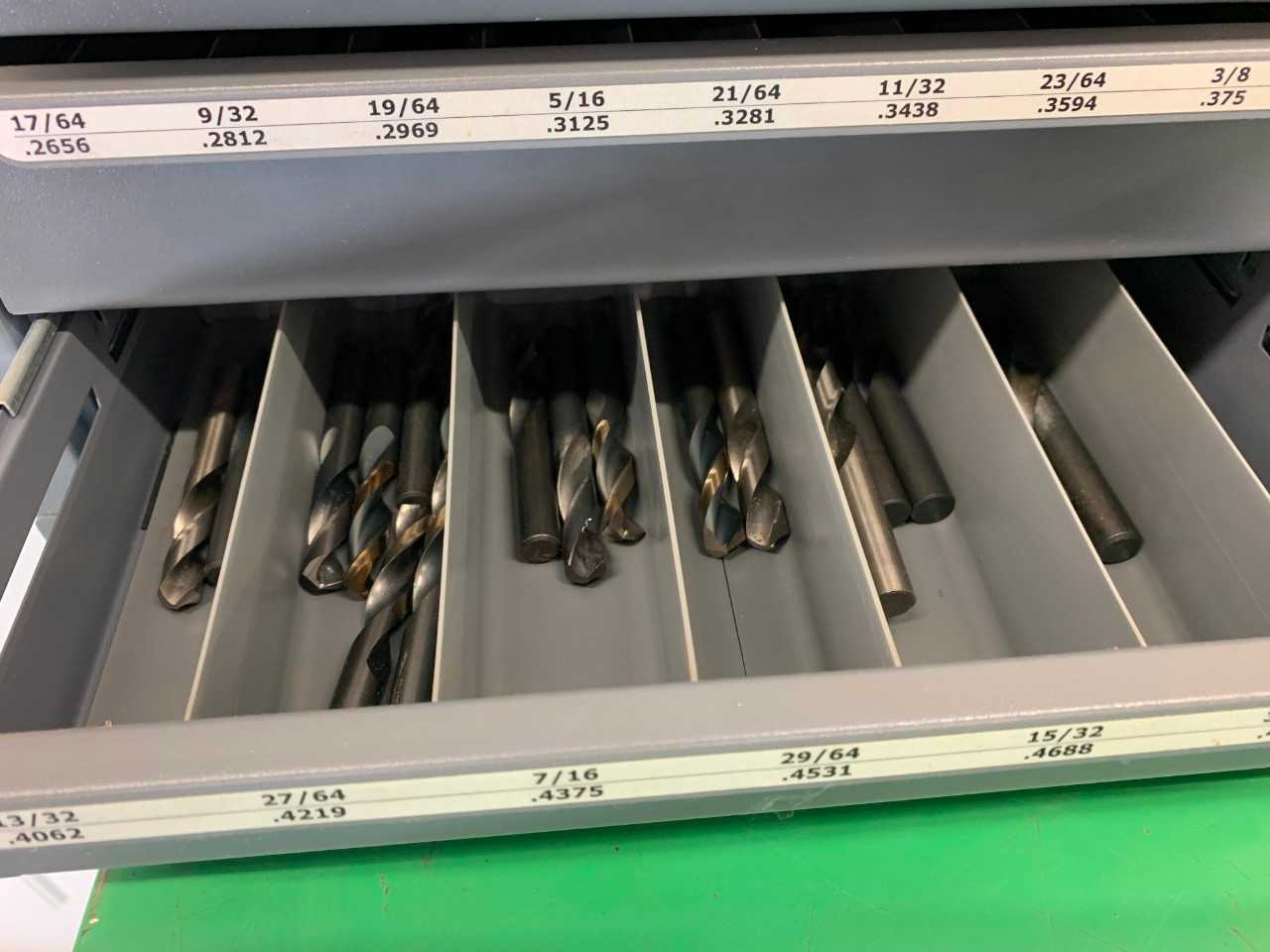 3 Drawer Drill Bit Organizer (Contents Included) - TOOL STORAGE