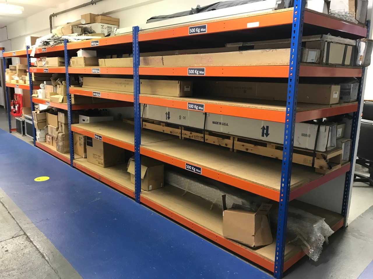 Metal Storage Shelving x9 - Contents Not Included - SHELVING