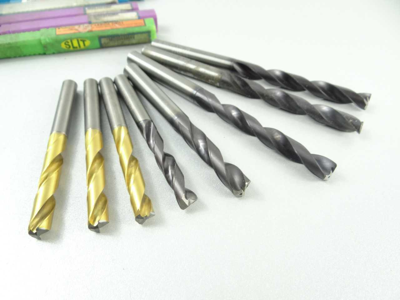 Lot of 8 Assorted Solid Carbide Twist and Coolant Thru Flat Bottom Drills - MISCELLANEOUS