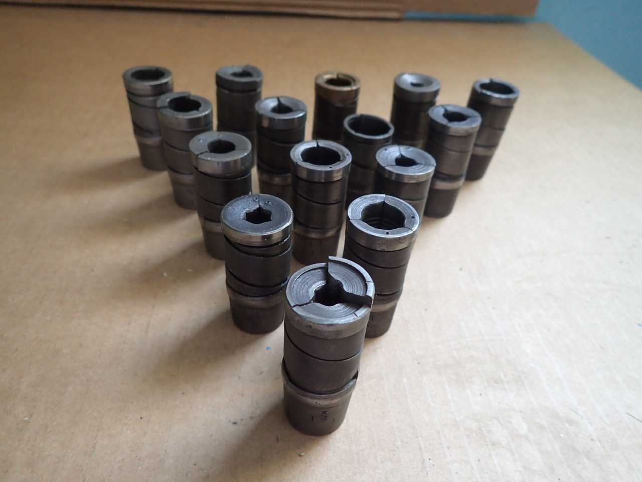 15 Pc Assortment Excel 1" Master Pusher Feed Finger Insert Pads 5/16" to 7/8" - MACHINING EQUIPMENT