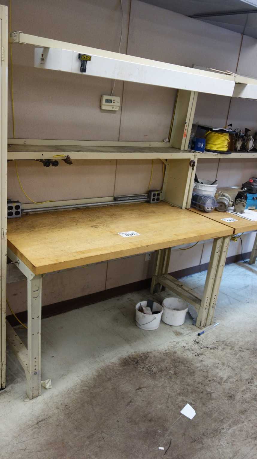 LOT OF 2 PROFESSIONAL WORK TABLE DESK - PLANT & FACILITY