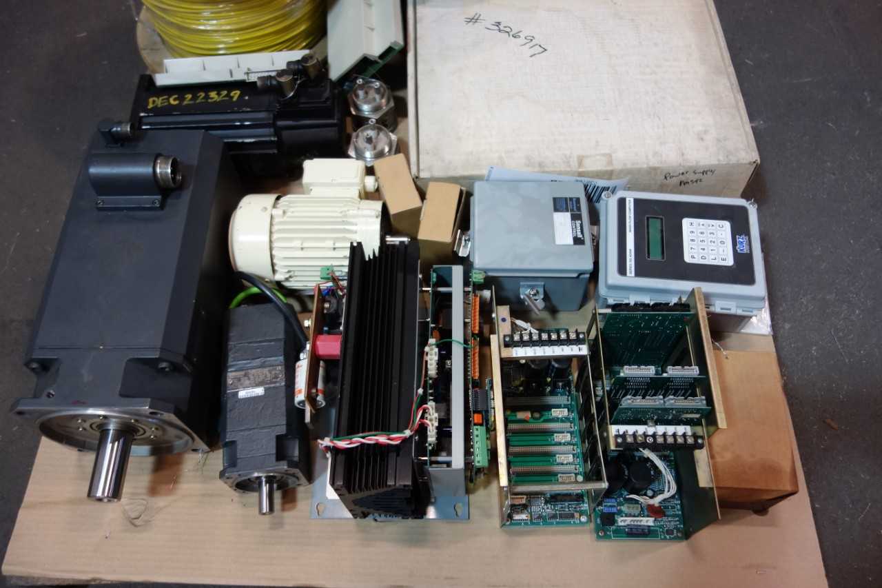 1 LOT OF ASSORTED ELECTRICAL- SERVO MOTORS, CABLE-WIRE, PROBE SENSORS- SIEMENS, GENERAL ELECTRIC - SERVO