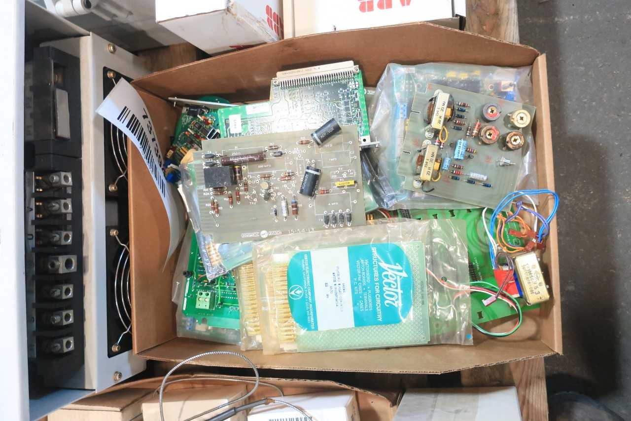 1 PALLET OF ASSORTED ELECTRICAL CIRCUIT BOARDS, MODULES, POWER SUPPLY MODULE, CONTROLS, POWER SUPPLY, SWITCH CONTROLS- CERUS INDUSTRIAL, SEREN INDUSTRIAL, ABB, NAMCO, GAI-TRONICS - AUTOMATION & CONTROLS