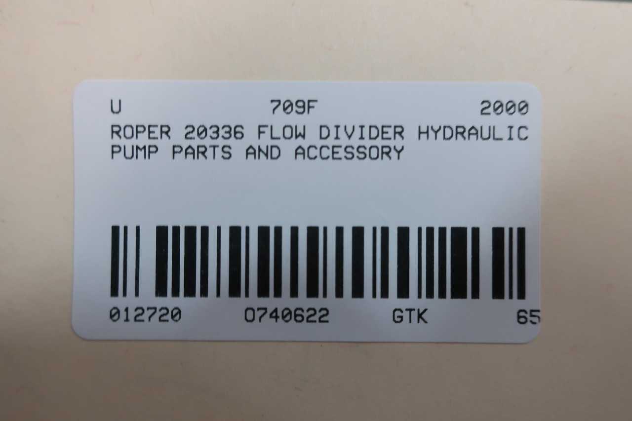 ROPER 20336 FLOW DIVIDER HYDRAULIC PUMP PARTS AND ACCESSORY - VALVES