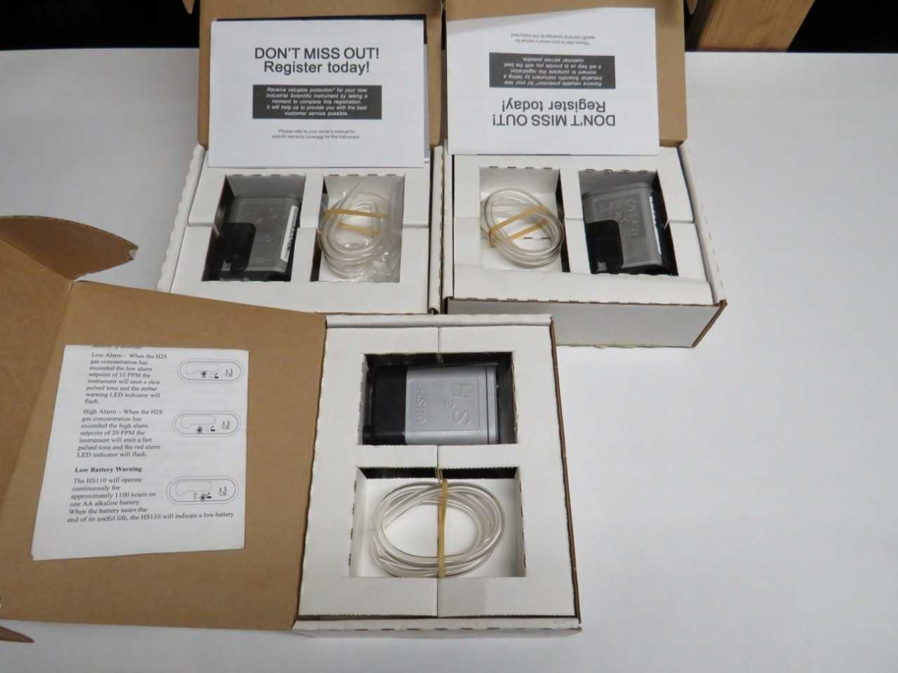 LOT OF 3 INDUSTRIAL SCIENTIFIC CORPORATION HS11O HS110 1010-0030 HYDROGEN SULFIDE MONITOR - ELECTRIC POWER TOOLS