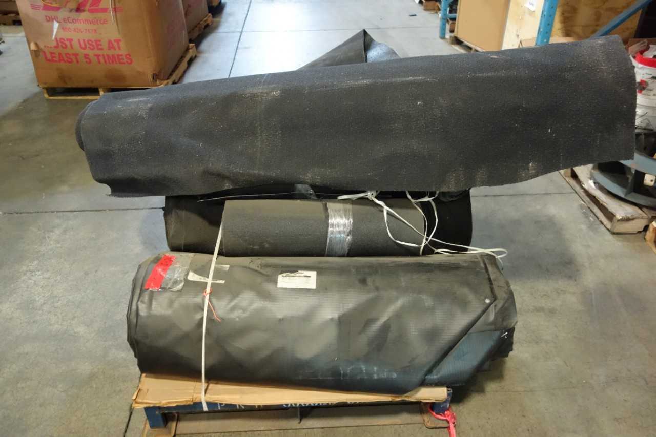 1 PALLET OF ASSORTED RUGS AND TARPS  STEEL PALLET NOT INCLUDED - MATERIAL HANDLING