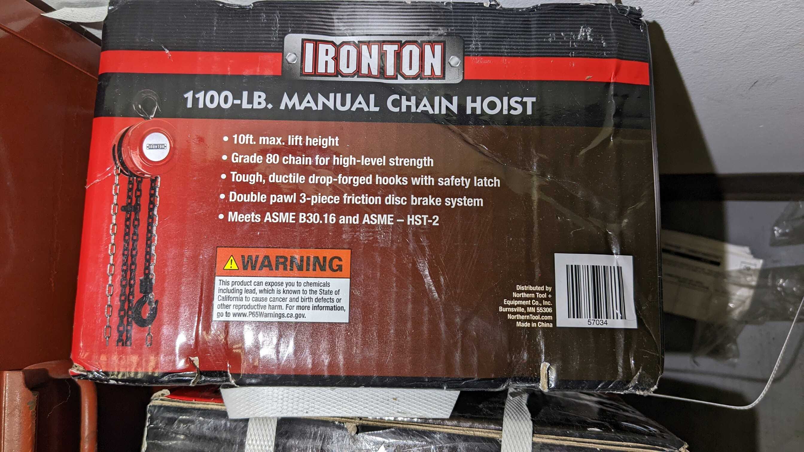 LOT OF CHAIN HOISTS - LIFTING EQUIPMENT