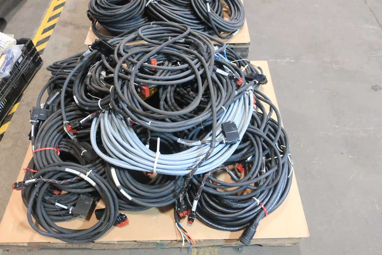 2 PALLETS OF ASSORTED ELECTRICAL CABLE-WIRE CONTROLS, NKTU11-015 INFI 90 15FT 300V-AC CORDSET CABLE, P31217-M2 4P M/F 2M CORDSET CABLE- ABB, AMPHENOL - ELECTRICAL COMPONENTS
