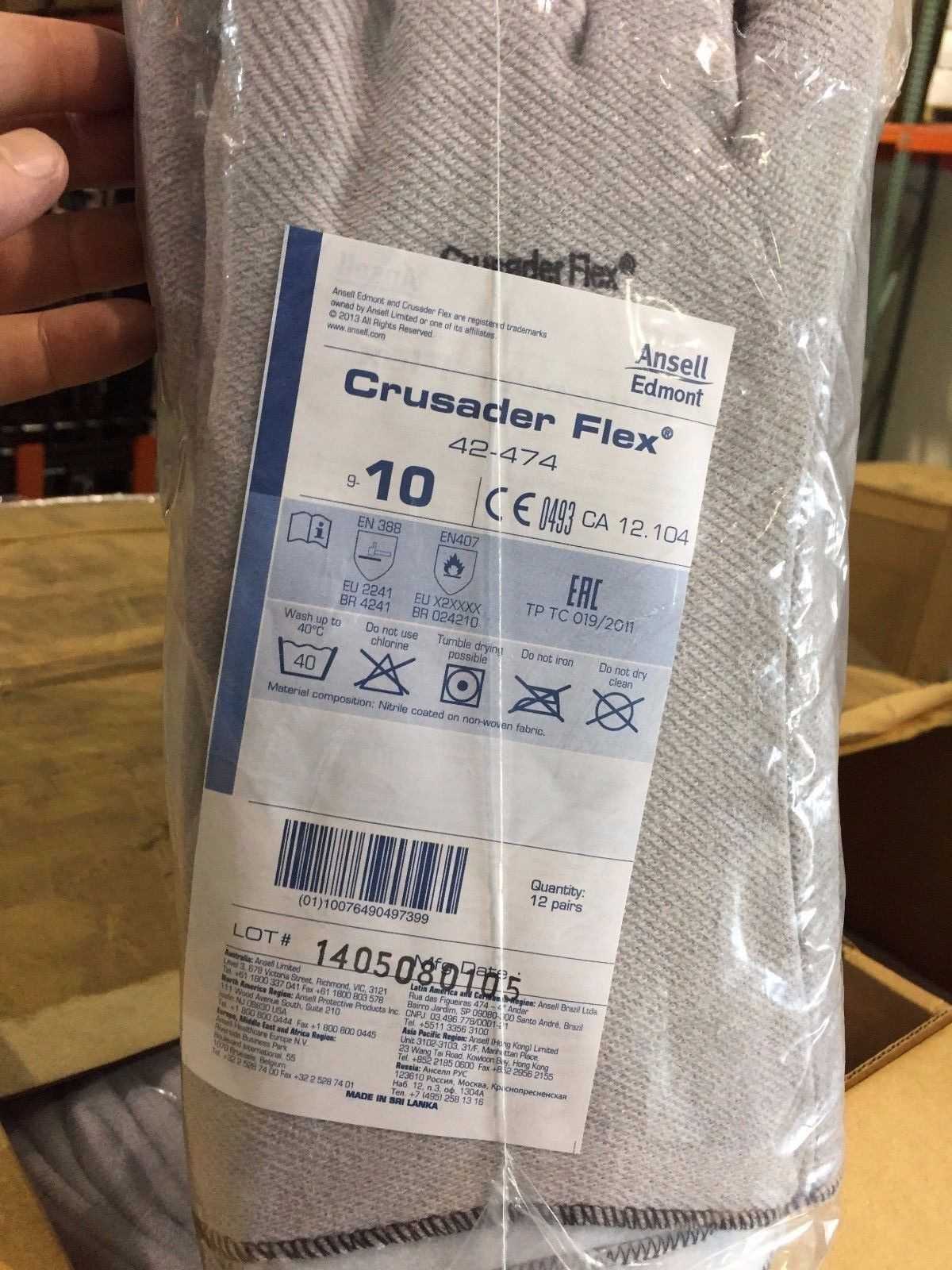 144 pairs Ansell Crusader Flex 42-474 HEAT RESISTANT GLOVES - MISCELLANEOUS