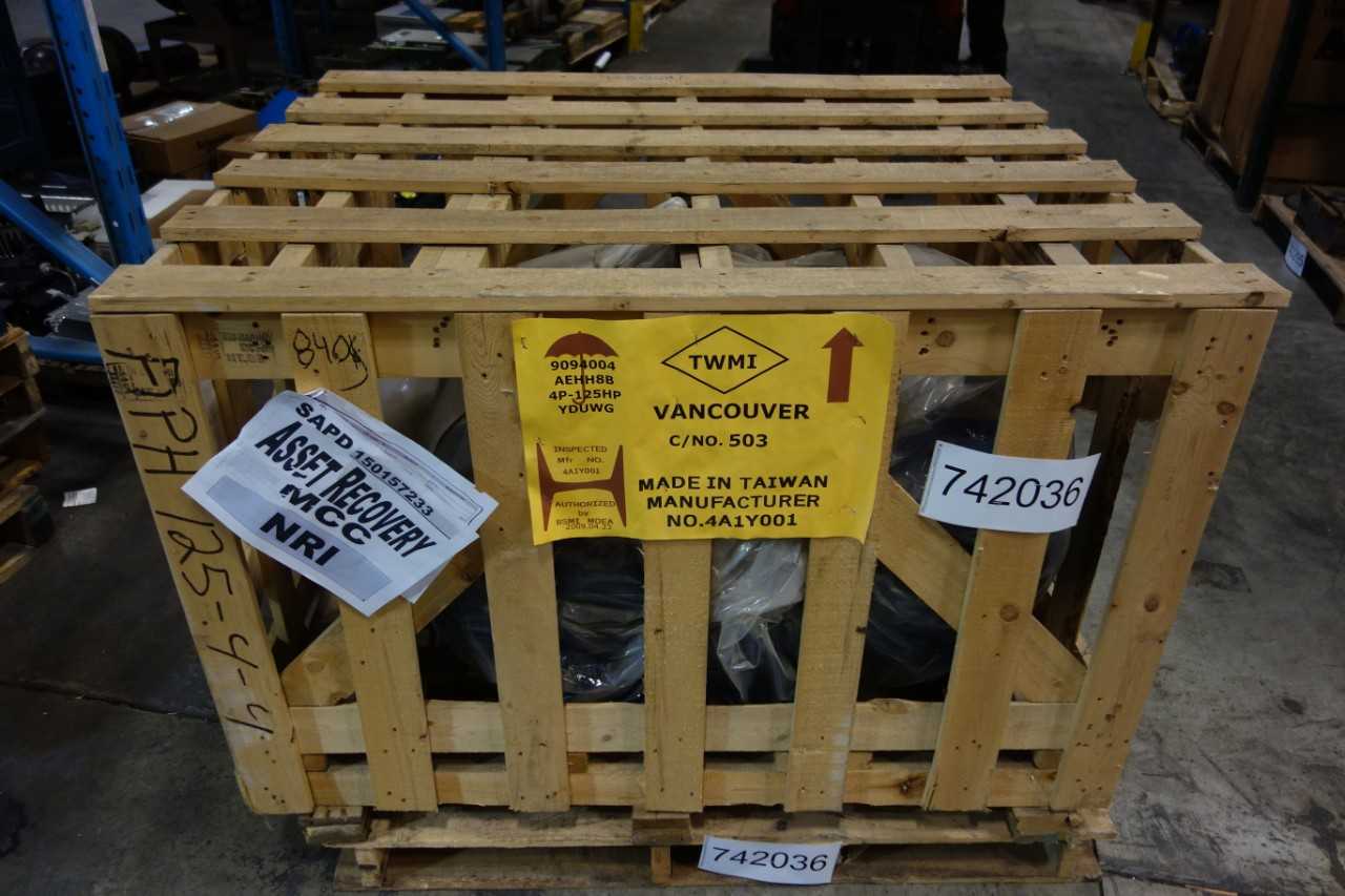 1 TECO-WESTINGHOUSE ADVANTAGE PLUS ELECTRIC MOTOR 125HP 60HZ 460V - ELECTRIC MOTORS