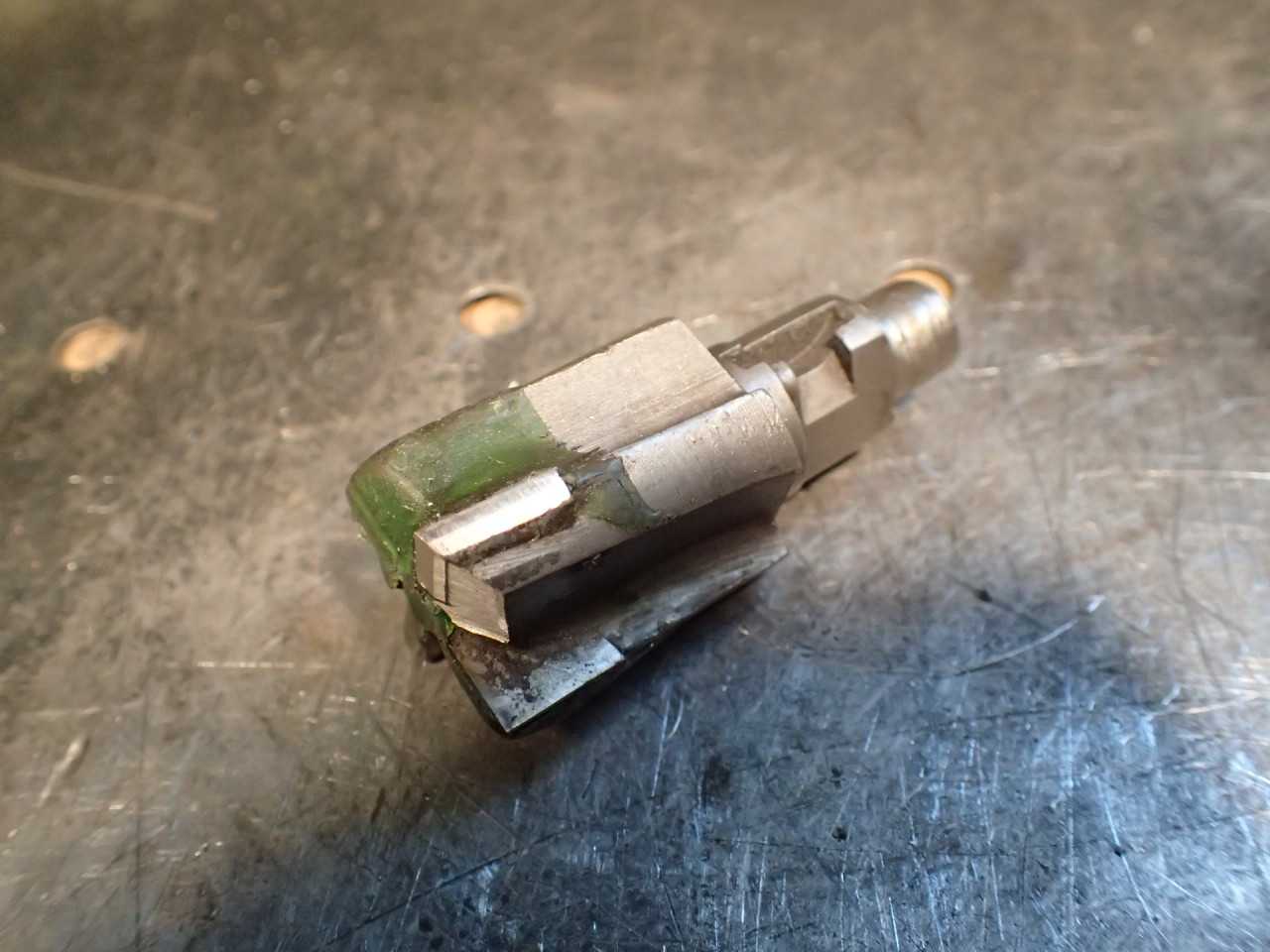 1" Cabide Tipped Counterbore: 1/4" Pilot Hole, RB Radial Drive, Good Resharpened - HOLEMAKING TOOLS